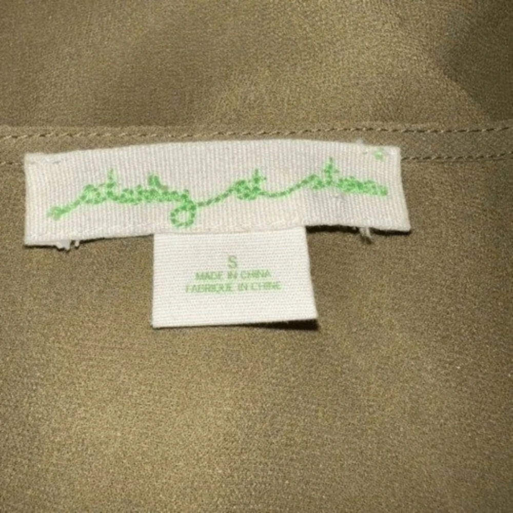 🆕 URBAN OUTFITTERS STARING AT STARS Olive Green Beaded Bib Racerback Tank Top S